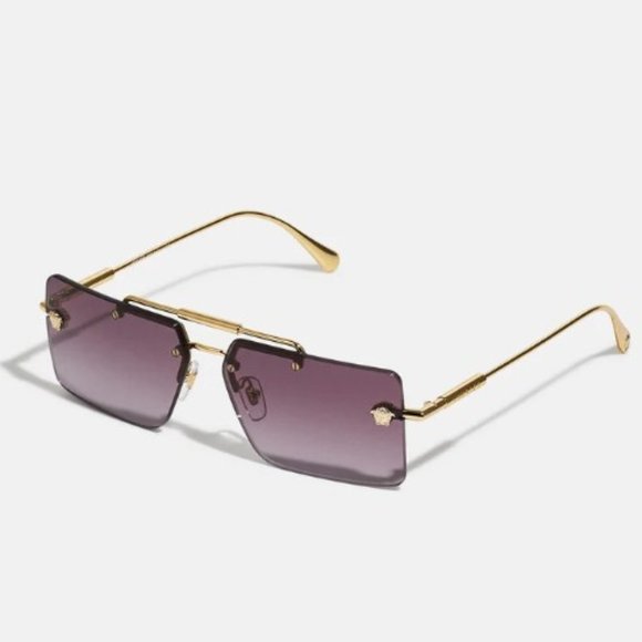 NEW VE2245 1002/8H VERSACE SQUARE PURPLE SUNGLASSES VERSACE VE2245 10028H main image 5